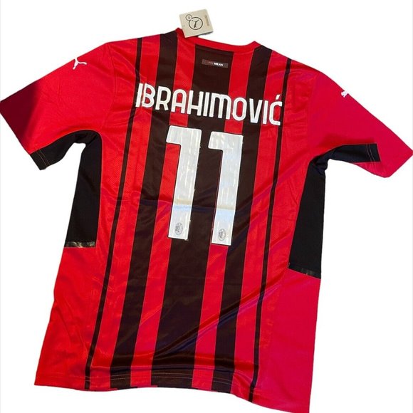 Puma Other - #8 AC Milan Ibrahimovic #11 Home Puma 21/22 Authentic Pro Soccer Jersey NWT